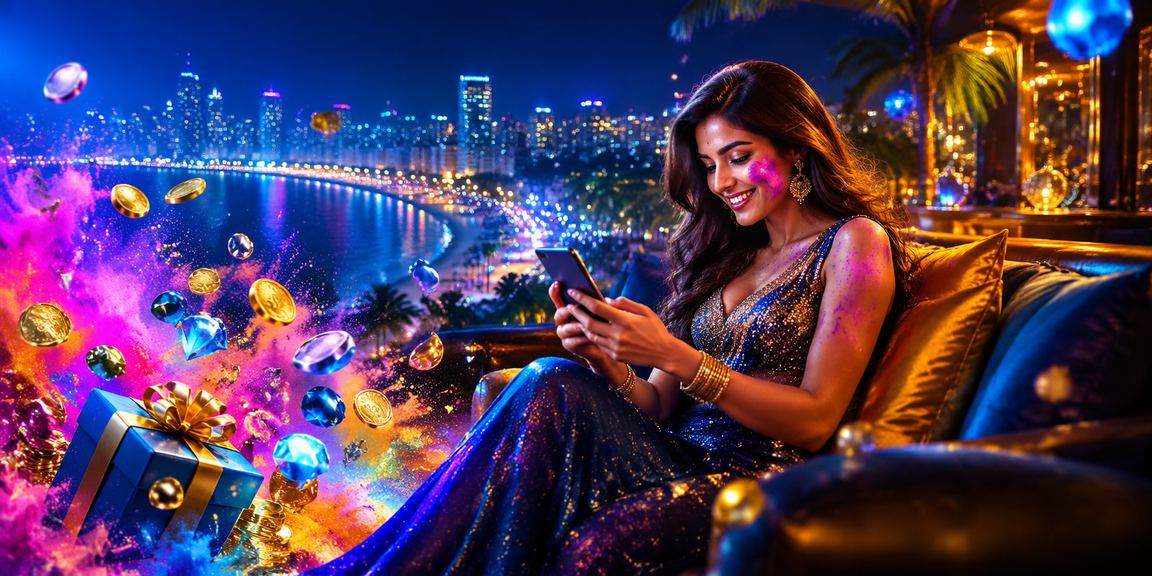 Mumbai Bandra street with registration bonus neon signs